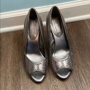 Banana republic silver heels size 8